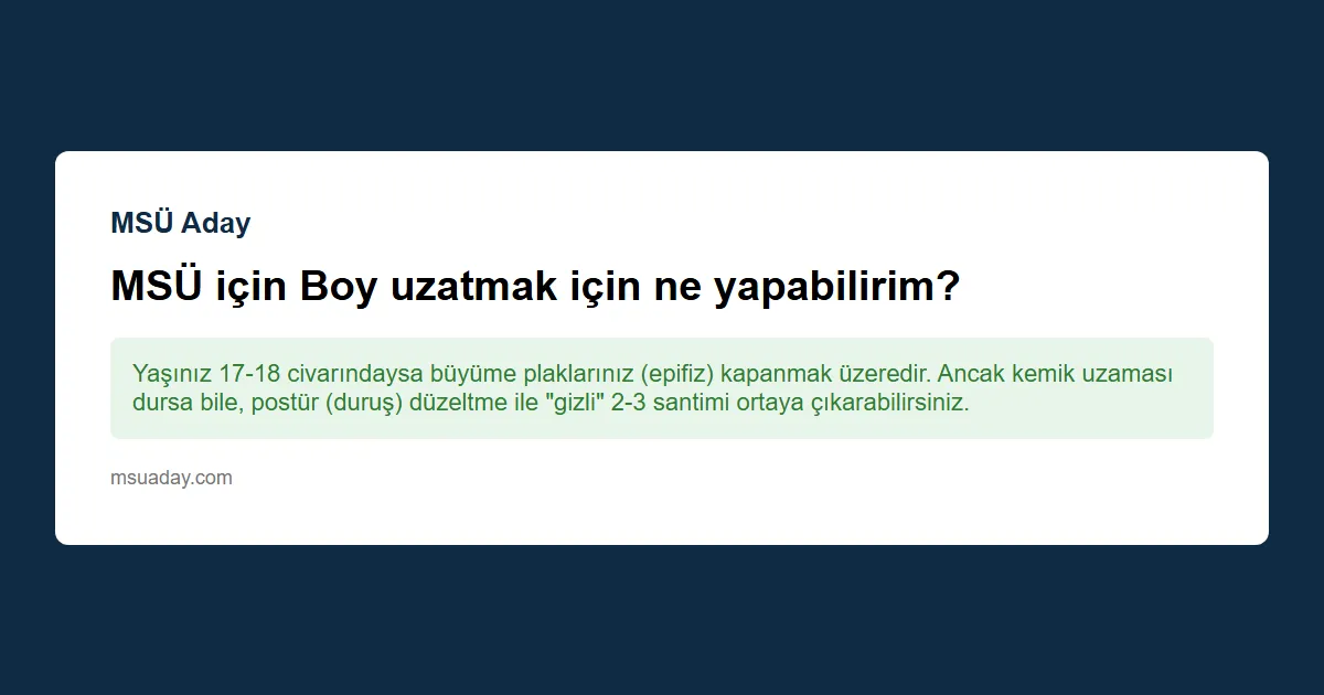 Bu kadar tanınan bir kişi için MSÜ sınavı ve sağlık şartları sorun teşkil eder mi?