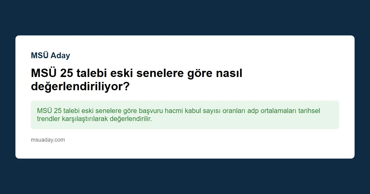 MSÜ ADP tam olarak nasıl belirleniyor?