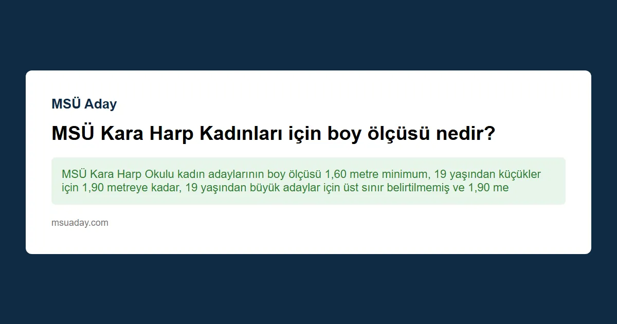 MSÜ Kara Harp Okulu'na başvuru için lisede bir yıl sınıfta kalmak engel mi?
