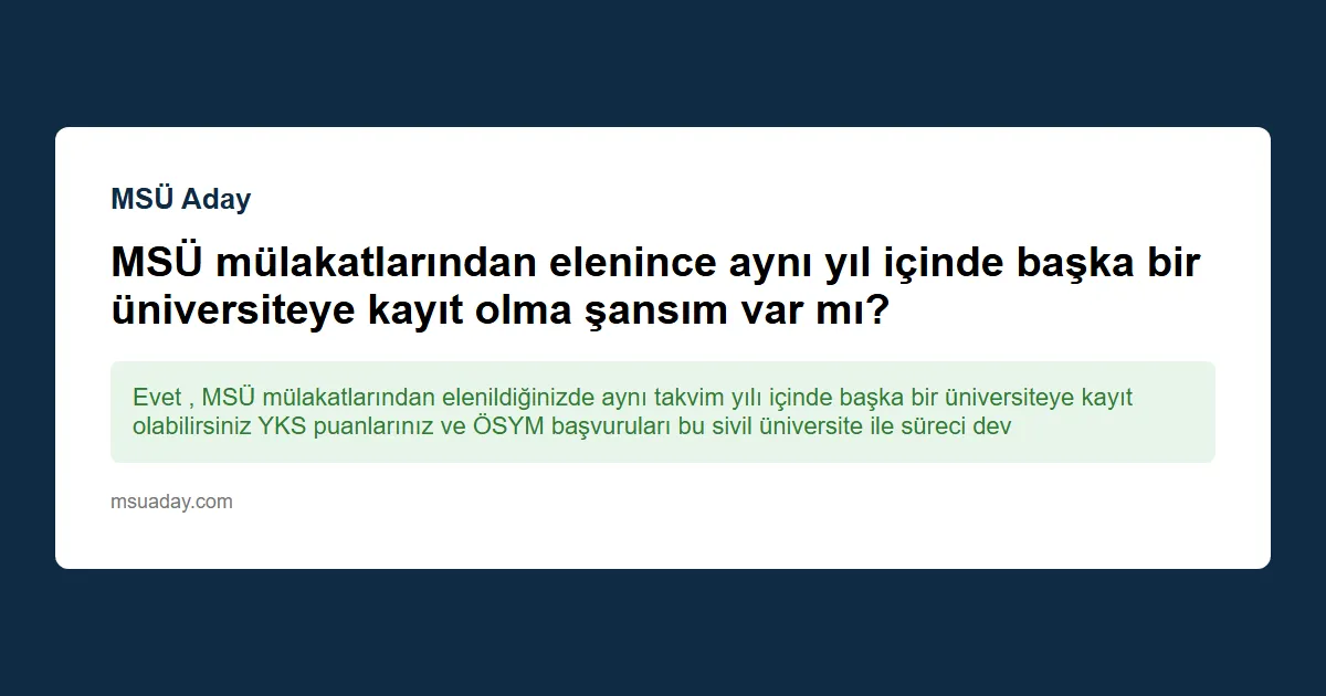 MSÜ parkurunda lisans, puan kazanır mı yoksa işe yarar mı?