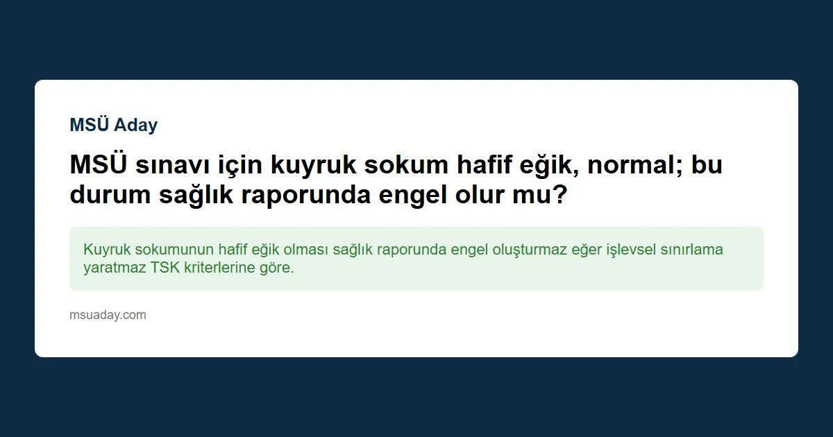 MSÜ sınavı için sağ gözde göz kapağı düşüklüğü engel olur mu?