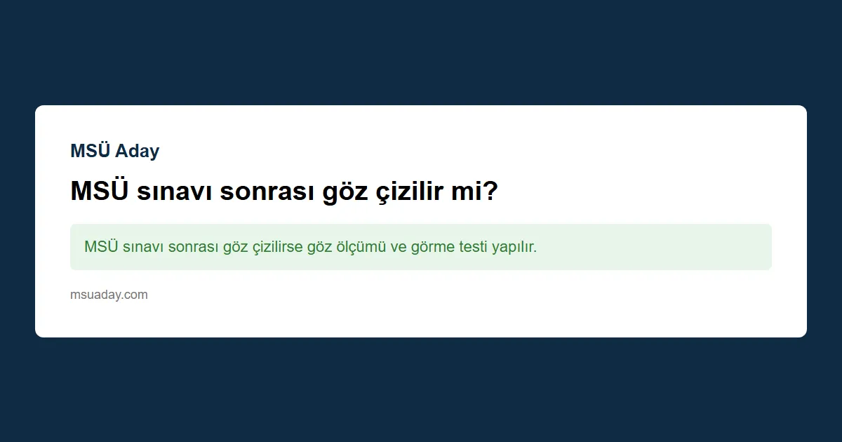 MSÜ sınavı sonrasında spor, sağlık ve sözlü mülakat nasıl gerçekleşir?