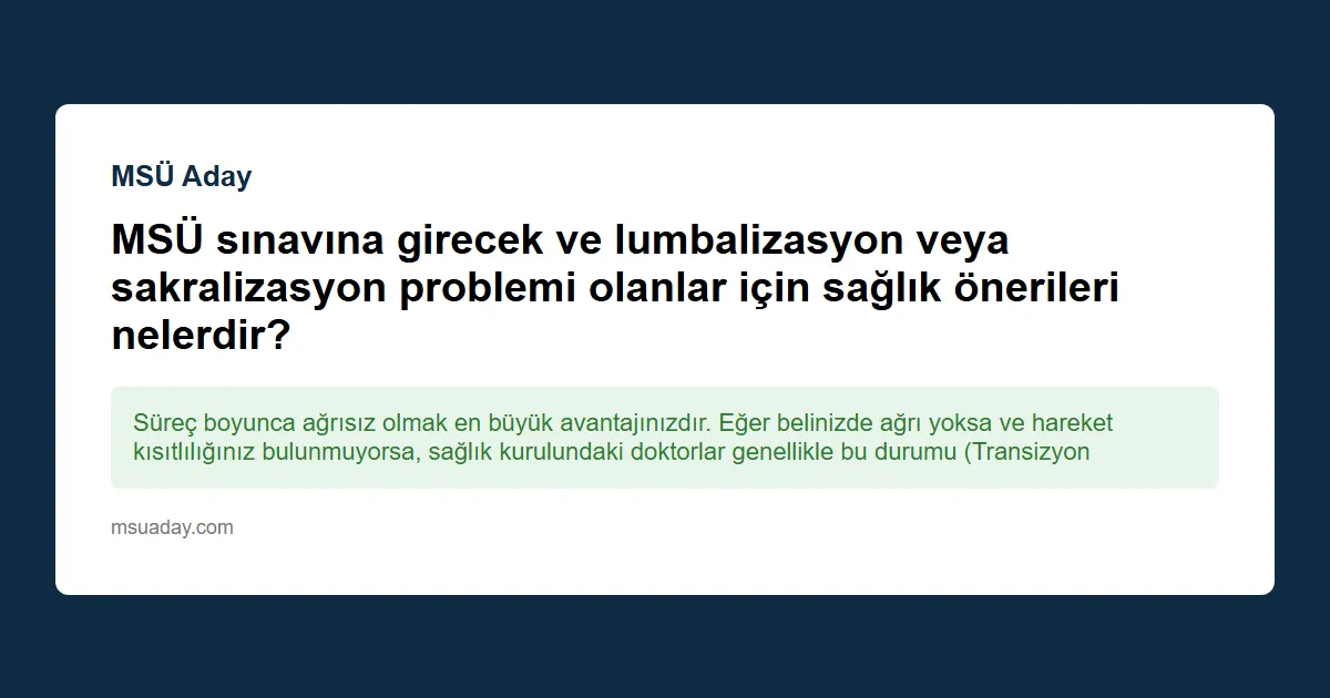 MSÜ sınavına hazırlanan 9. sınıf öğrencileri derse nasıl çalışmalı ve spora nasıl çalışmalı?