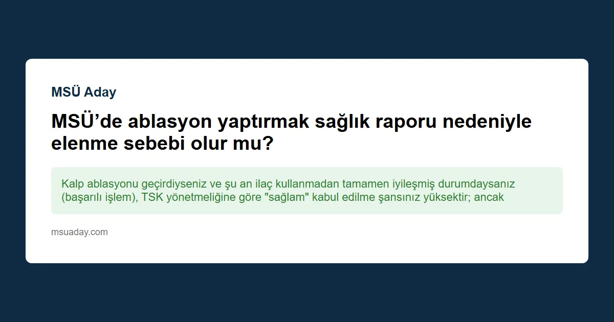 MSÜ'de askeri doktorlukla ilgili bilgi alabilir miyim?