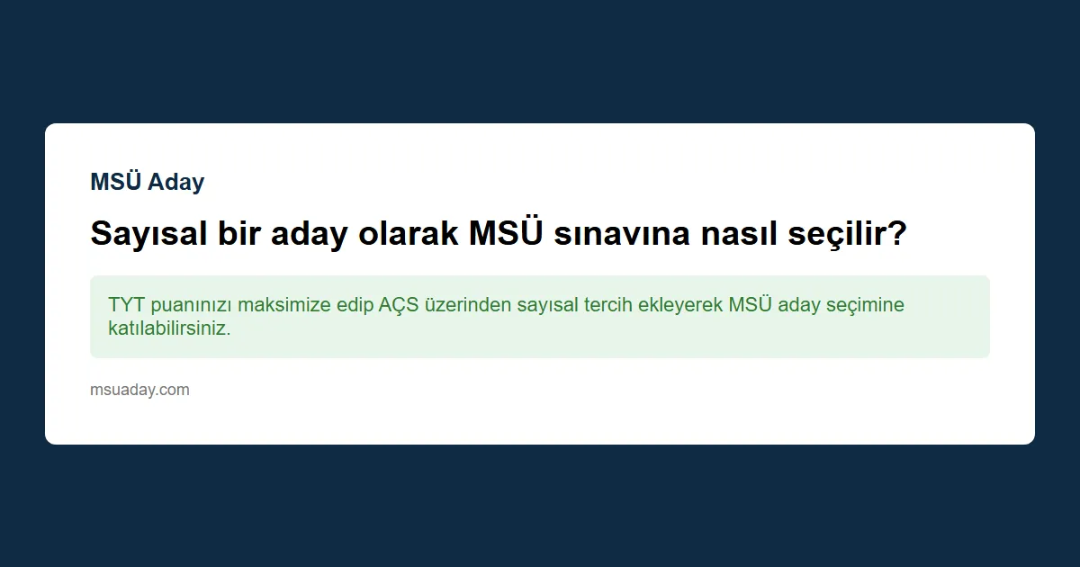 Şehit çocuğu olarak MSÜ barajını geçersem YKS sınavı önemli midir?