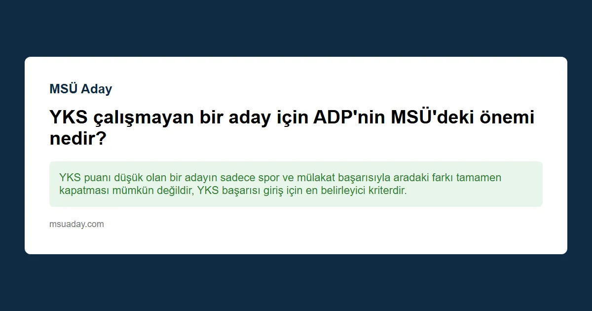 YKS'de 800 bin Sıralamaya göre MSÜ ve Askeri Okullar gelir mi?